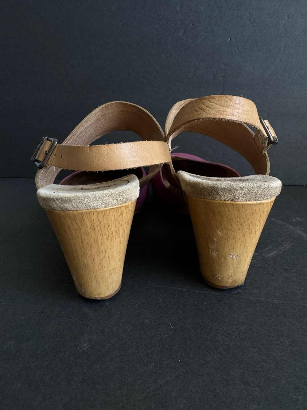 Dansko Thea Clogs Sandals Pink & Tan Leather Comfort Shoes Womens 40 - Picture 6 of 14